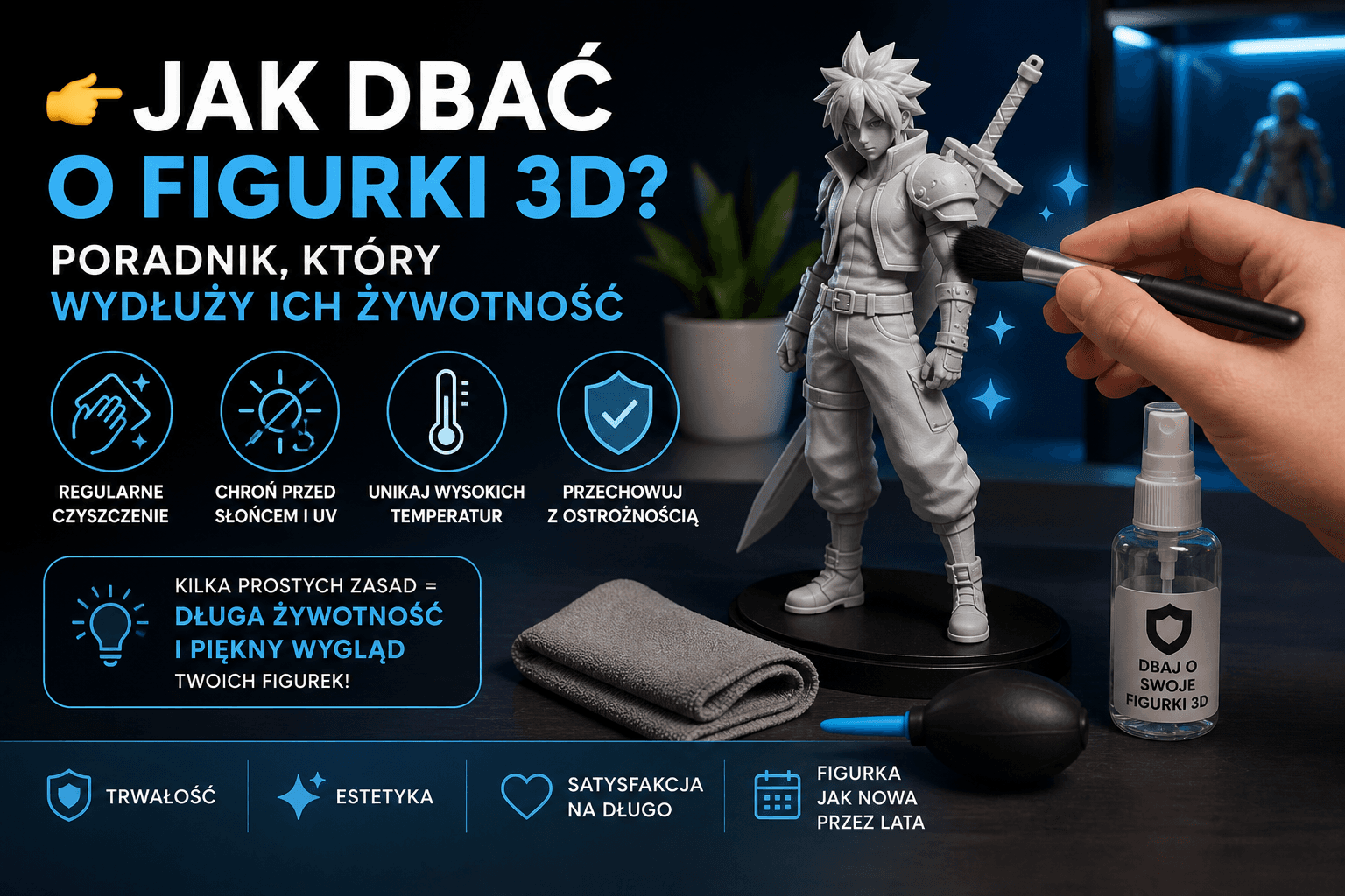 👉 Jak dbać o figurki 3D? Poradnik, który wydłuży ich żywotność
